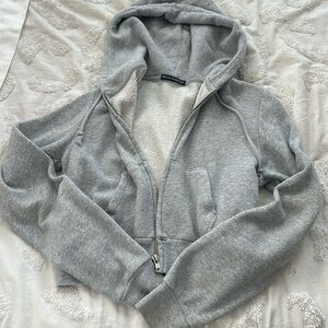 brandy cropped zip up jacket